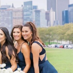 Elegant Navy Blue Gown/Bridesmaid Dress